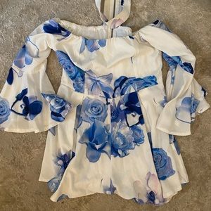 Fun flower cocktail romper